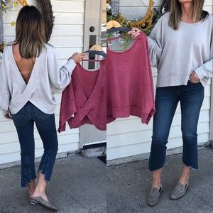 Boutique brand Karlie opened back sweatshirt